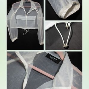 Back in Town - White See thru Long Sleeve Jacket